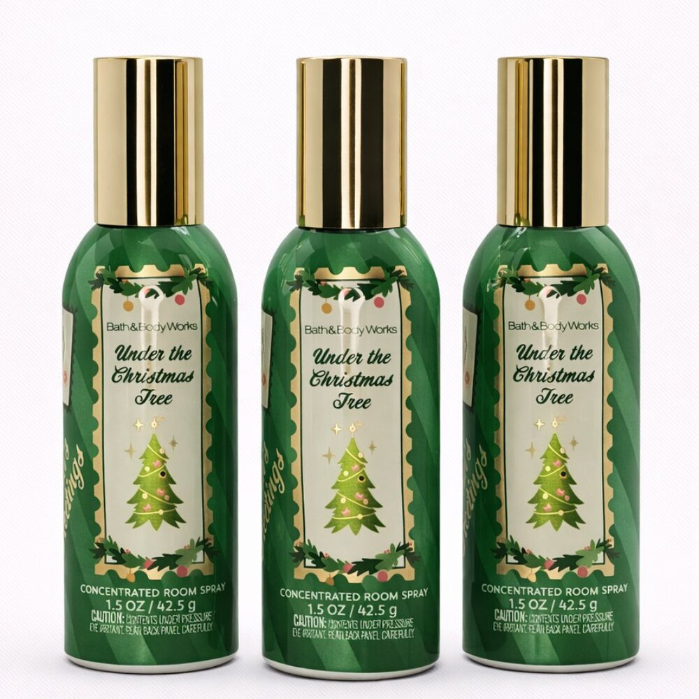 Bath & Body Works 3Pack UNDER THE CHRISTMAS TREE Room Spray